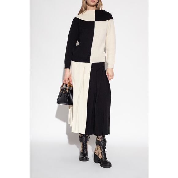 Gucci Beige & Black GG Marmont Combat Ankle Boots  Leather Canvas 38.5 - Picture 10 of 10